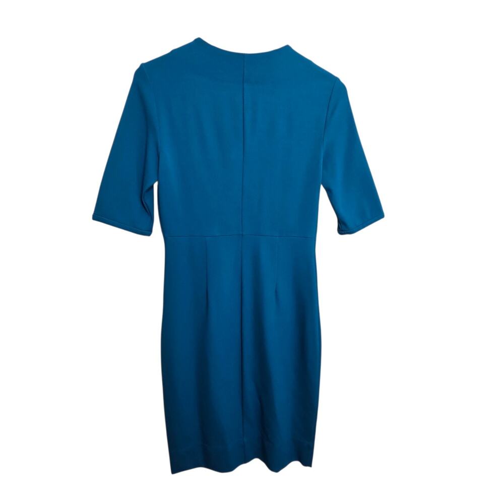 DVF DIane Von Furstenberg Womens SZ 6 Teal Blue Saturn Stretch Jersey Dress NWT - Picture 7 of 10